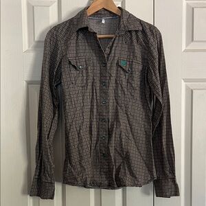 Cinch Brown Patterned Women's Top